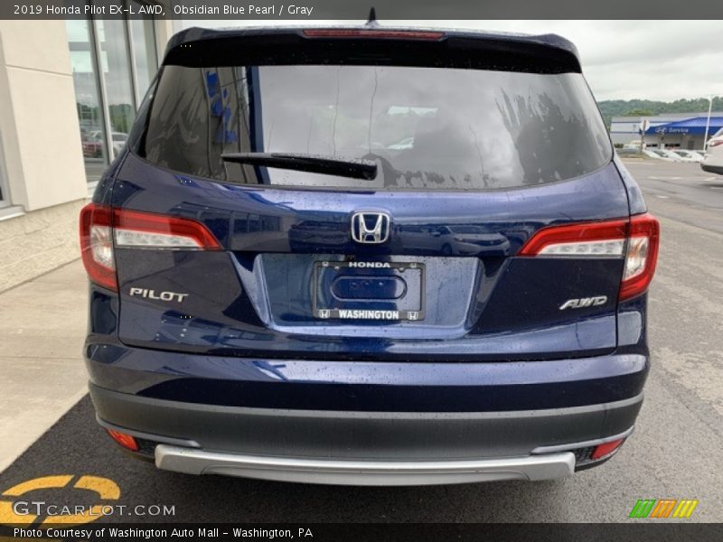 Obsidian Blue Pearl / Gray 2019 Honda Pilot EX-L AWD