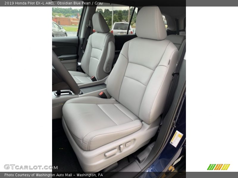 Obsidian Blue Pearl / Gray 2019 Honda Pilot EX-L AWD