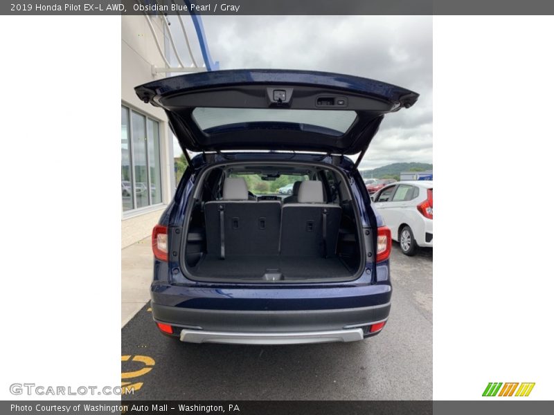 Obsidian Blue Pearl / Gray 2019 Honda Pilot EX-L AWD