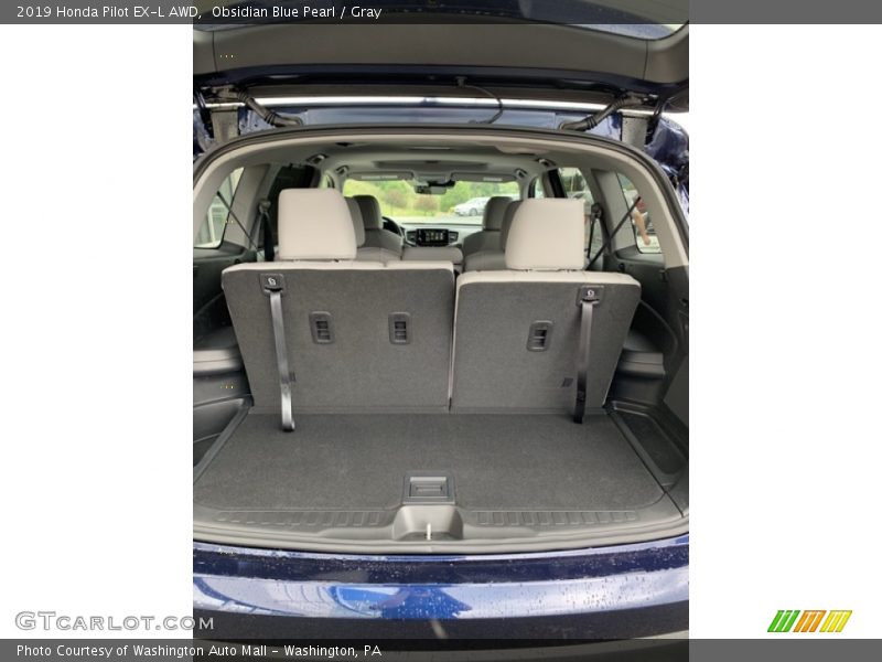 Obsidian Blue Pearl / Gray 2019 Honda Pilot EX-L AWD