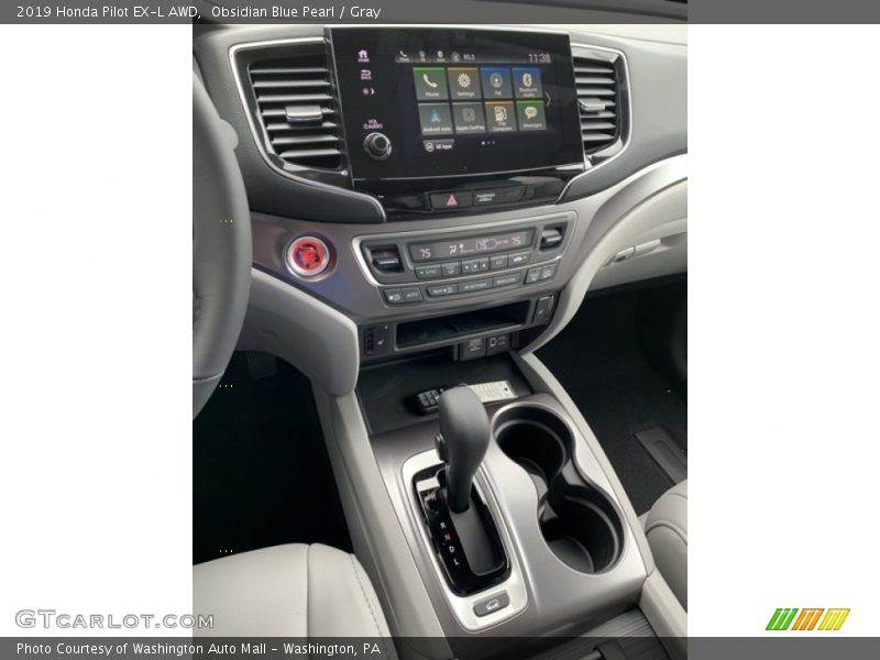 Obsidian Blue Pearl / Gray 2019 Honda Pilot EX-L AWD