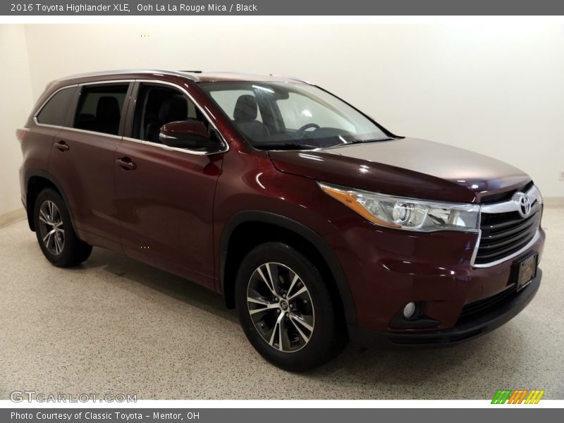 Ooh La La Rouge Mica / Black 2016 Toyota Highlander XLE