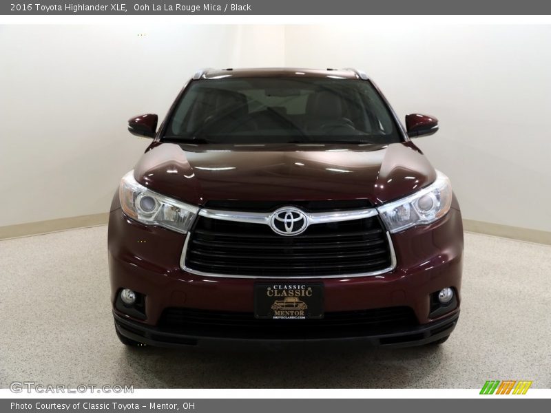 Ooh La La Rouge Mica / Black 2016 Toyota Highlander XLE