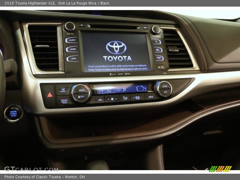 Ooh La La Rouge Mica / Black 2016 Toyota Highlander XLE
