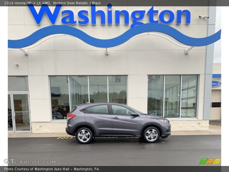 Modern Steel Metallic / Black 2019 Honda HR-V LX AWD