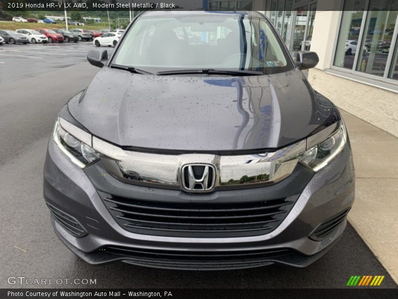 Modern Steel Metallic / Black 2019 Honda HR-V LX AWD