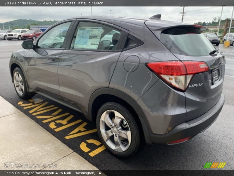 Modern Steel Metallic / Black 2019 Honda HR-V LX AWD
