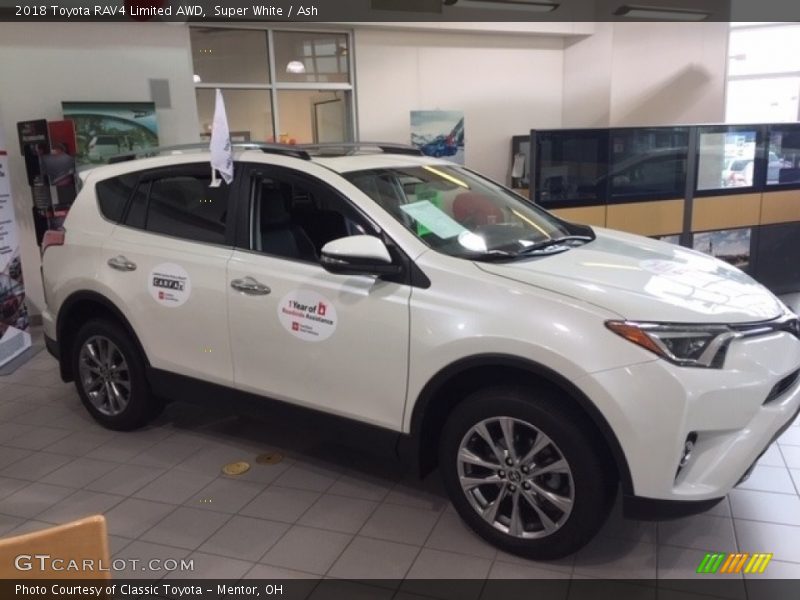 Super White / Ash 2018 Toyota RAV4 Limited AWD
