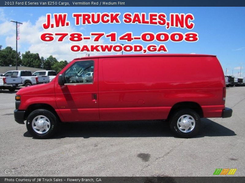 Vermillion Red / Medium Flint 2013 Ford E Series Van E250 Cargo