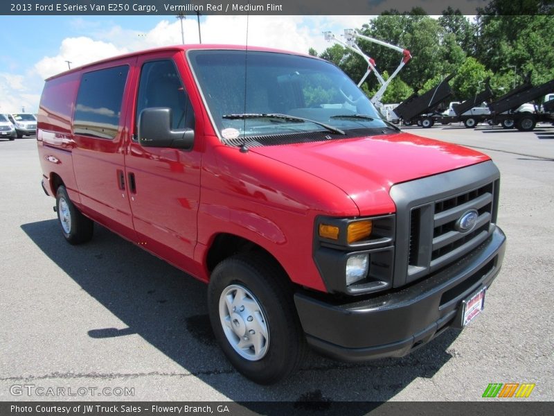 Vermillion Red / Medium Flint 2013 Ford E Series Van E250 Cargo