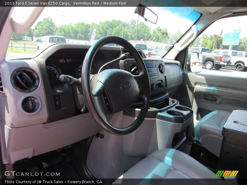 Vermillion Red / Medium Flint 2013 Ford E Series Van E250 Cargo