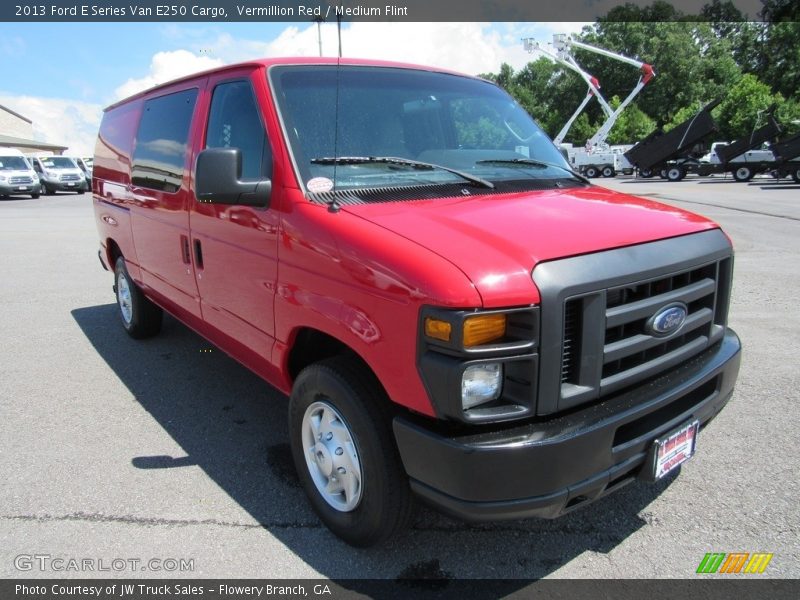 Vermillion Red / Medium Flint 2013 Ford E Series Van E250 Cargo