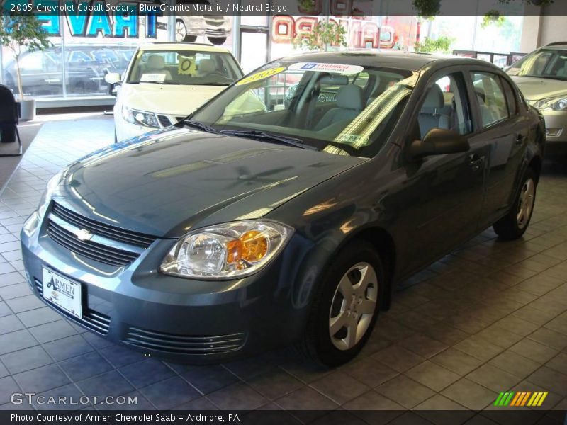 Blue Granite Metallic / Neutral Beige 2005 Chevrolet Cobalt Sedan