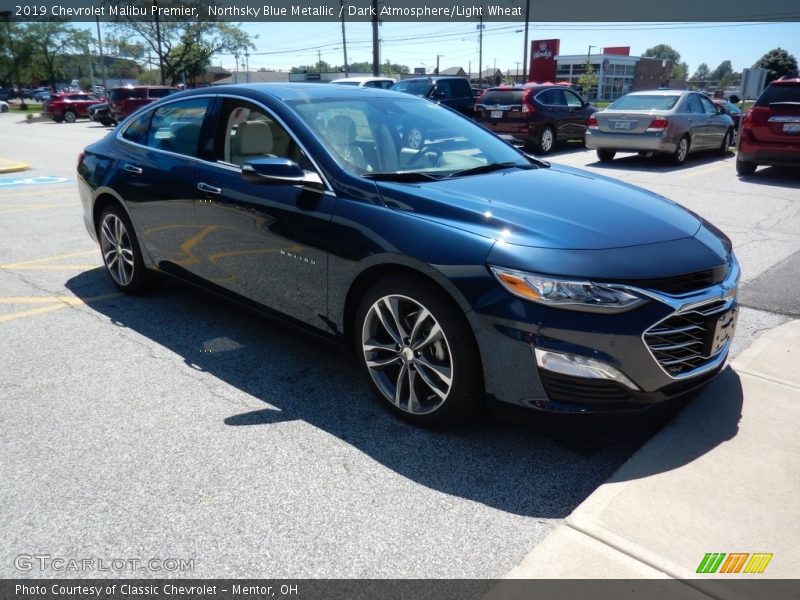 Northsky Blue Metallic / Dark Atmosphere/Light Wheat 2019 Chevrolet Malibu Premier