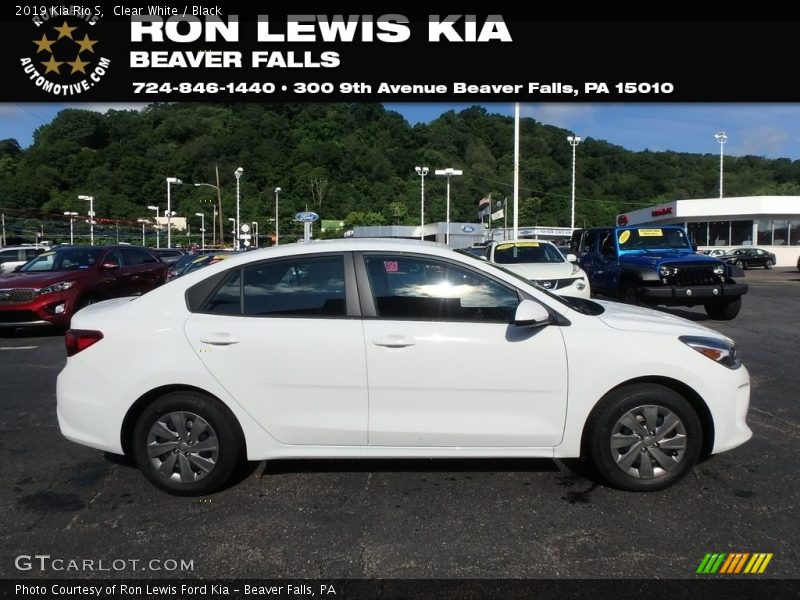 Clear White / Black 2019 Kia Rio S