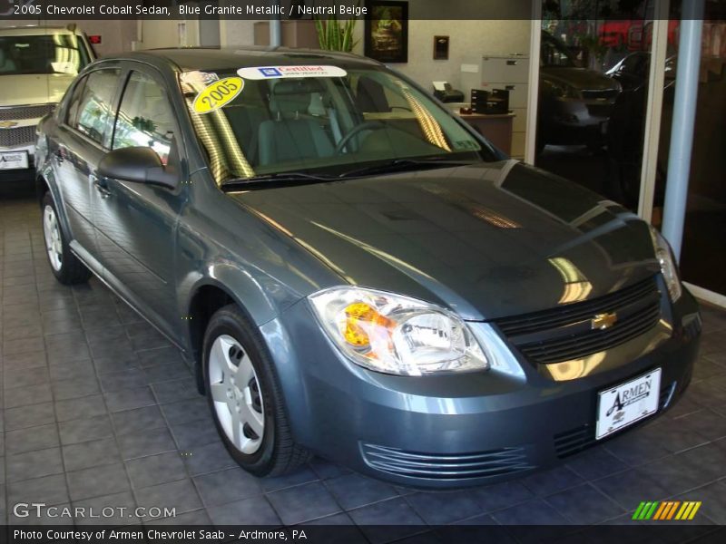 Blue Granite Metallic / Neutral Beige 2005 Chevrolet Cobalt Sedan