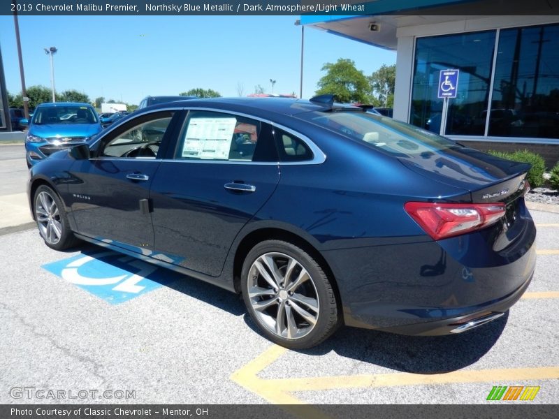 Northsky Blue Metallic / Dark Atmosphere/Light Wheat 2019 Chevrolet Malibu Premier