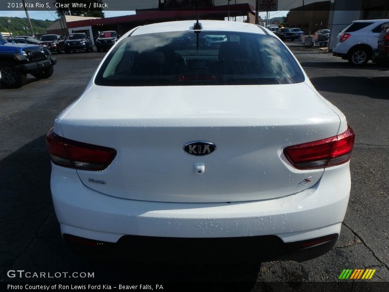 Clear White / Black 2019 Kia Rio S