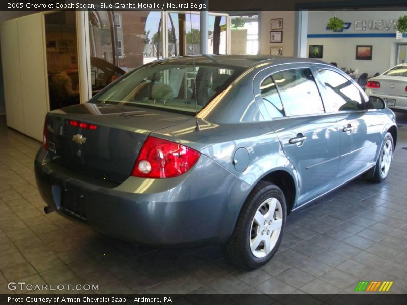 Blue Granite Metallic / Neutral Beige 2005 Chevrolet Cobalt Sedan