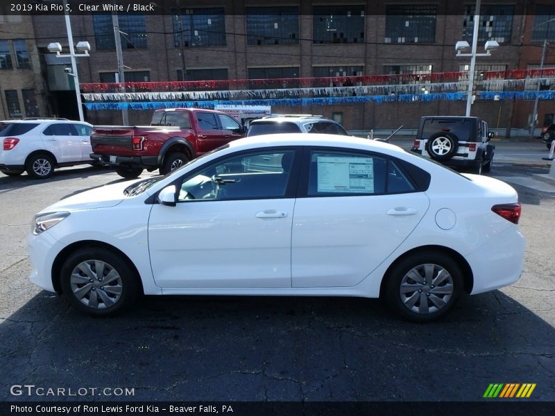 Clear White / Black 2019 Kia Rio S