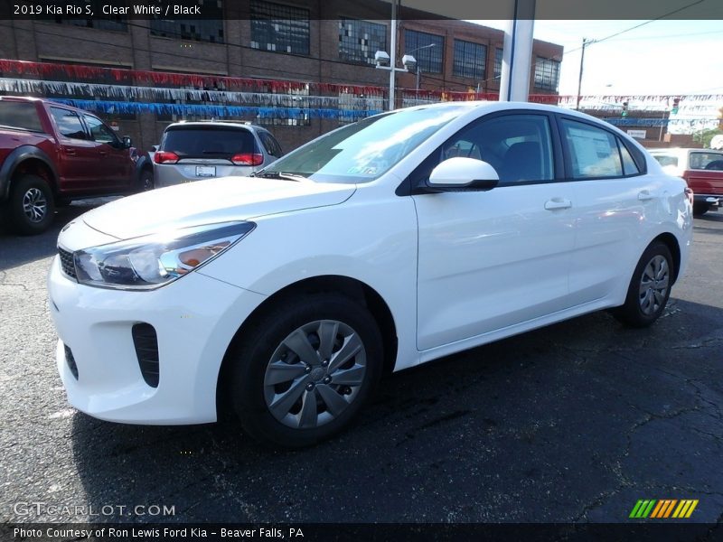 Clear White / Black 2019 Kia Rio S
