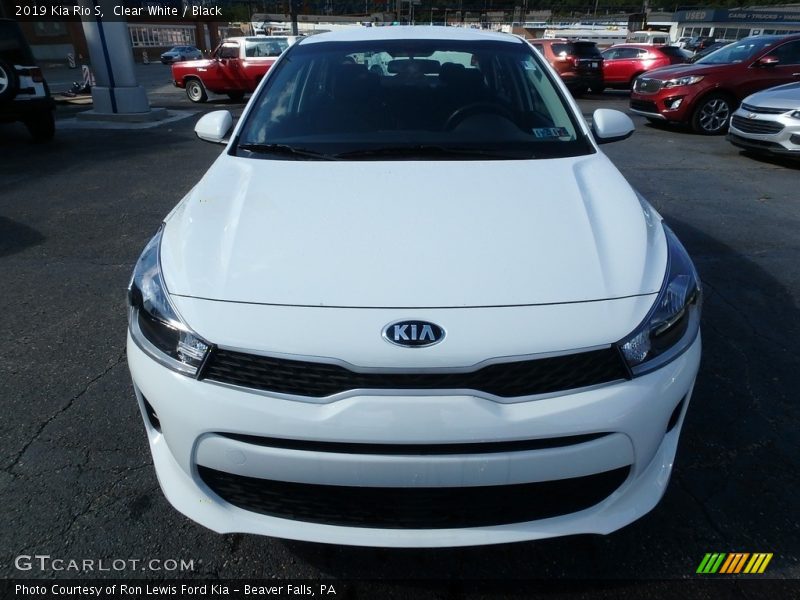 Clear White / Black 2019 Kia Rio S