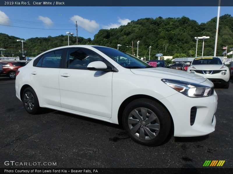 Clear White / Black 2019 Kia Rio S