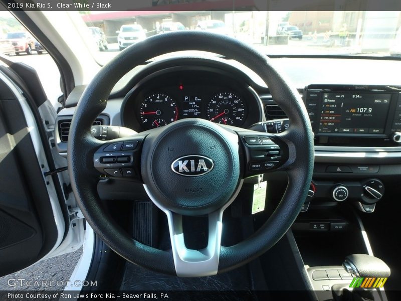 Clear White / Black 2019 Kia Rio S