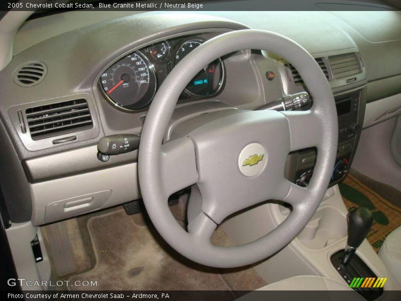 Blue Granite Metallic / Neutral Beige 2005 Chevrolet Cobalt Sedan