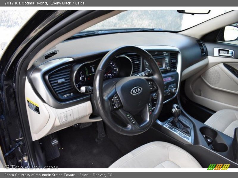 Ebony Black / Beige 2012 Kia Optima Hybrid