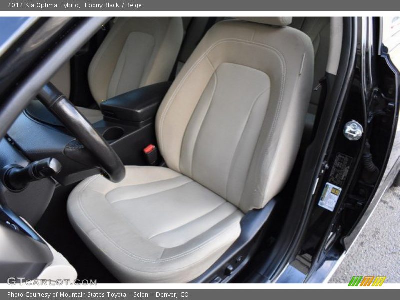 Ebony Black / Beige 2012 Kia Optima Hybrid