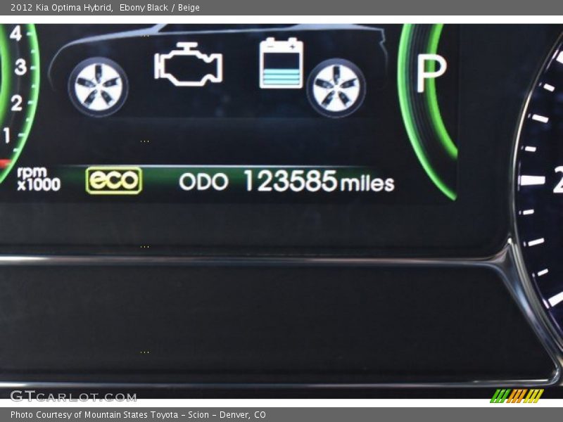 Ebony Black / Beige 2012 Kia Optima Hybrid