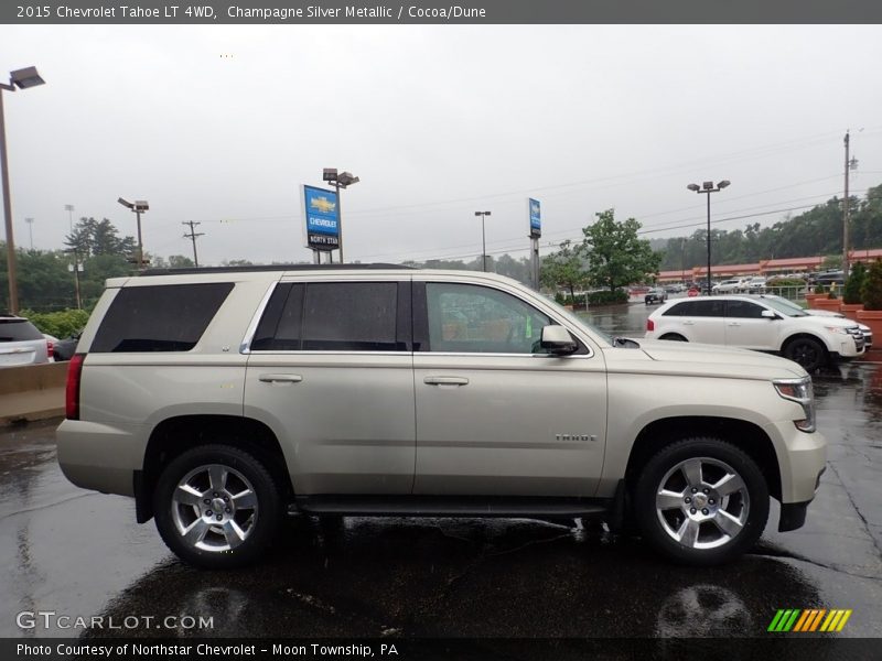 Champagne Silver Metallic / Cocoa/Dune 2015 Chevrolet Tahoe LT 4WD