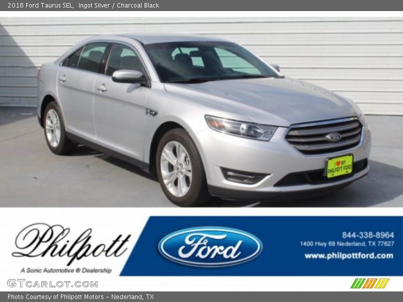 Ingot Silver / Charcoal Black 2018 Ford Taurus SEL