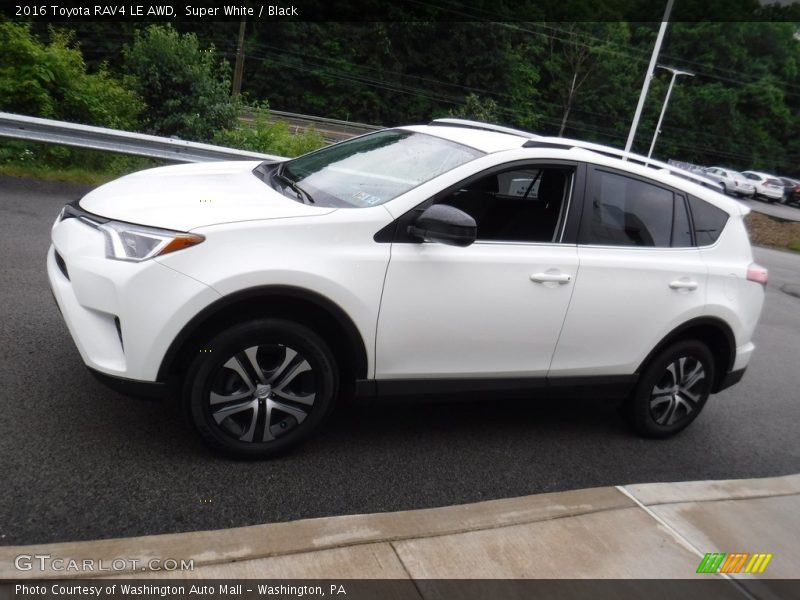 Super White / Black 2016 Toyota RAV4 LE AWD