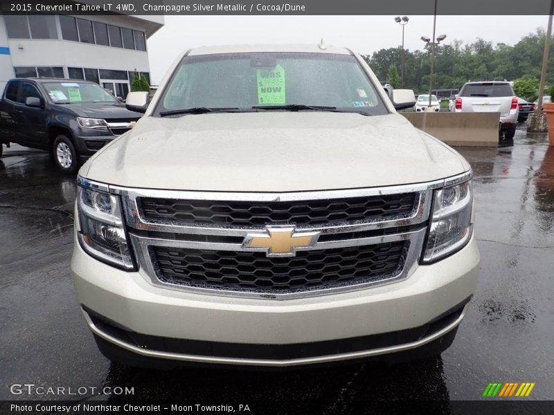 Champagne Silver Metallic / Cocoa/Dune 2015 Chevrolet Tahoe LT 4WD