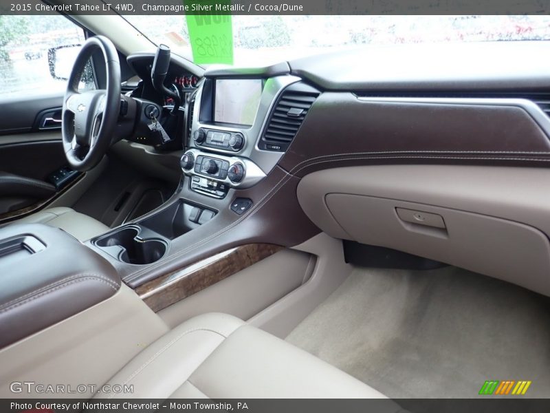 Champagne Silver Metallic / Cocoa/Dune 2015 Chevrolet Tahoe LT 4WD