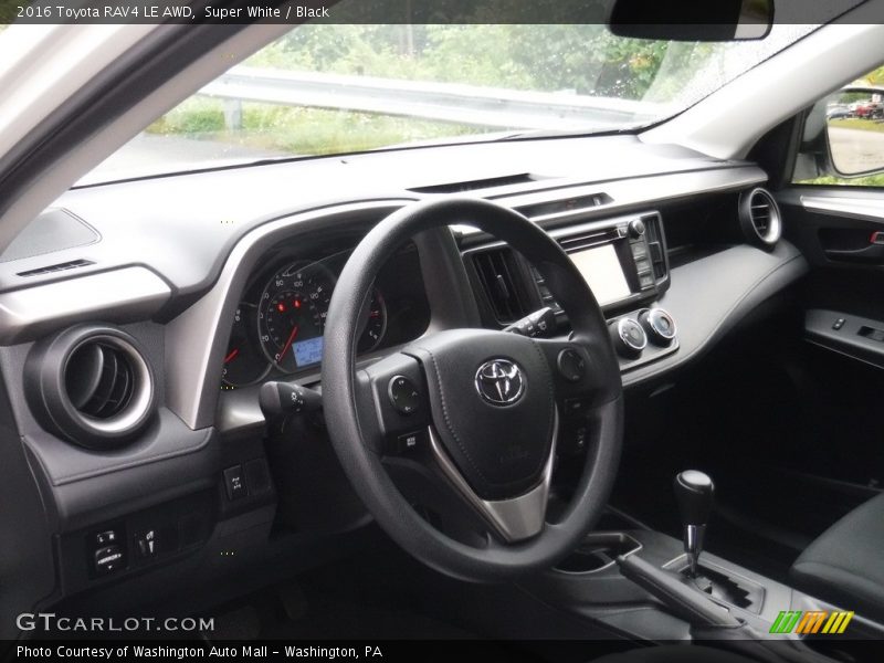 Super White / Black 2016 Toyota RAV4 LE AWD