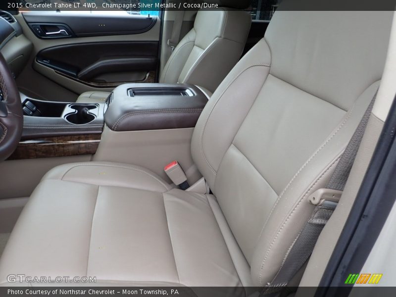 Champagne Silver Metallic / Cocoa/Dune 2015 Chevrolet Tahoe LT 4WD