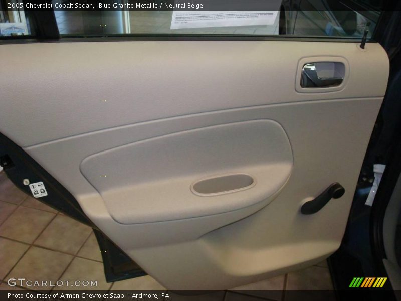 Blue Granite Metallic / Neutral Beige 2005 Chevrolet Cobalt Sedan
