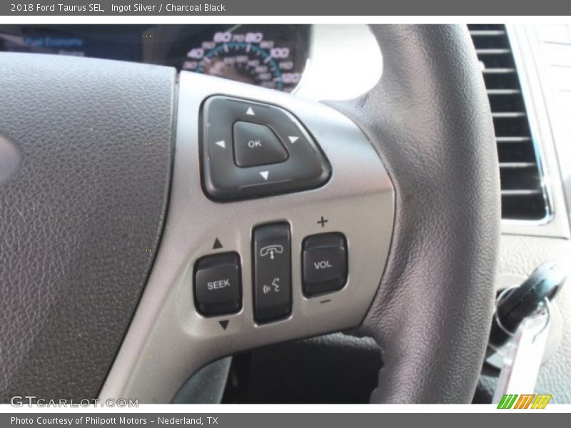 Ingot Silver / Charcoal Black 2018 Ford Taurus SEL