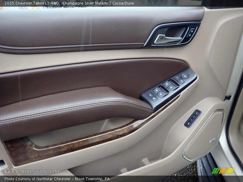 Champagne Silver Metallic / Cocoa/Dune 2015 Chevrolet Tahoe LT 4WD