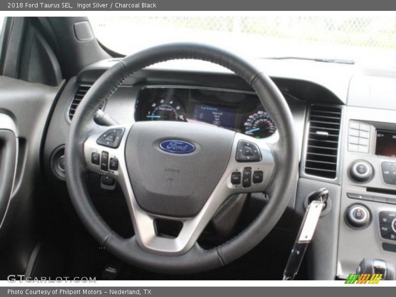 Ingot Silver / Charcoal Black 2018 Ford Taurus SEL