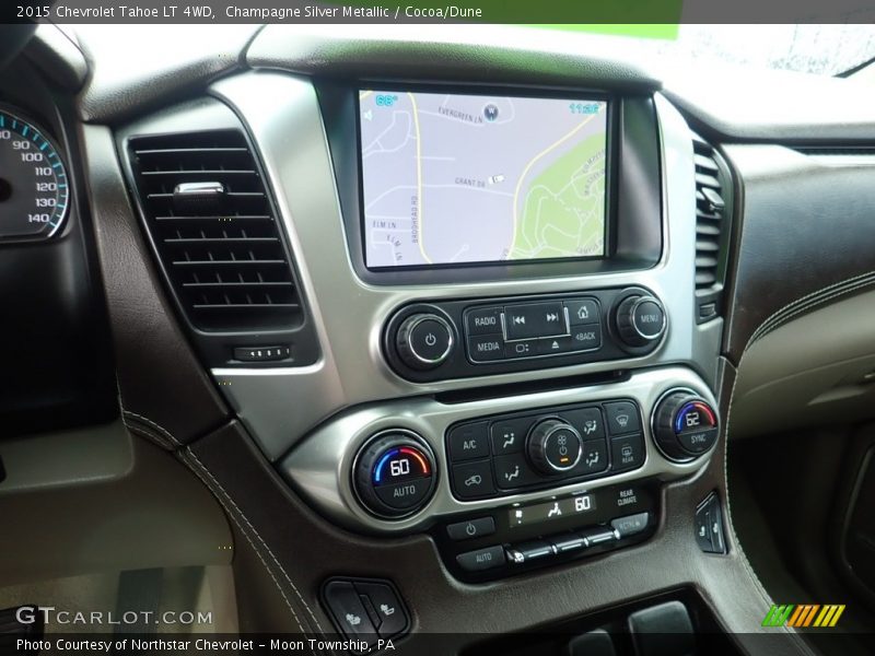 Champagne Silver Metallic / Cocoa/Dune 2015 Chevrolet Tahoe LT 4WD