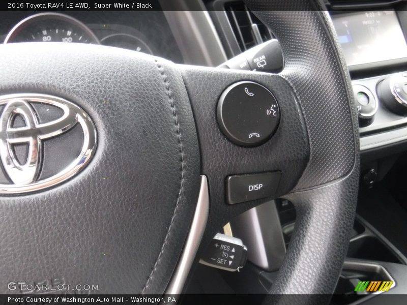 Super White / Black 2016 Toyota RAV4 LE AWD