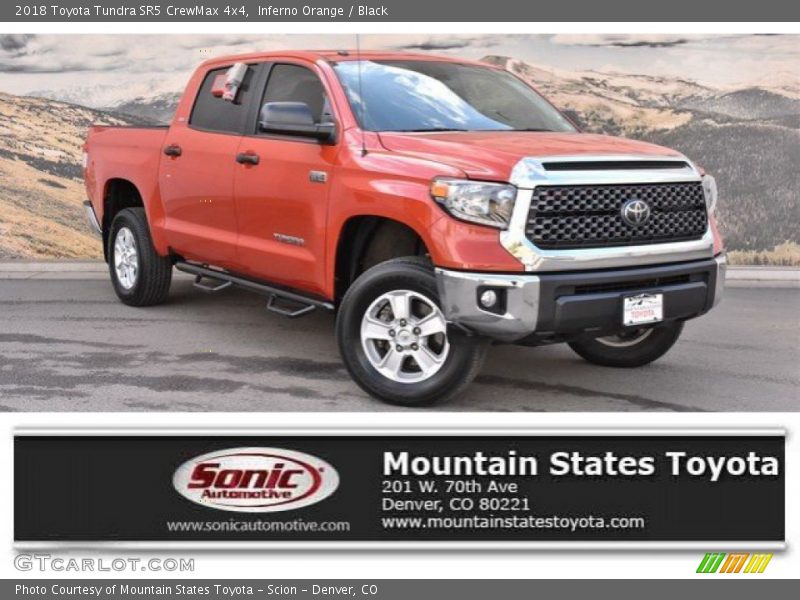 Inferno Orange / Black 2018 Toyota Tundra SR5 CrewMax 4x4