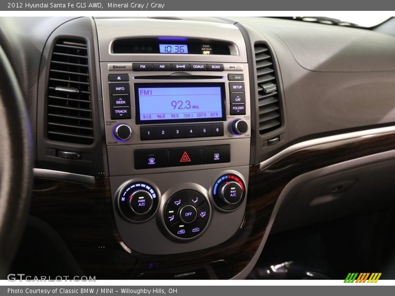 Mineral Gray / Gray 2012 Hyundai Santa Fe GLS AWD