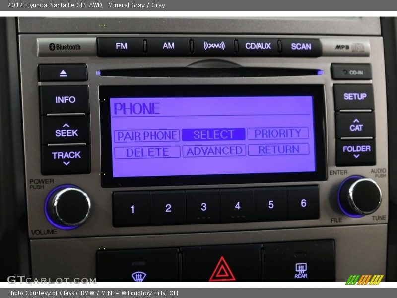 Mineral Gray / Gray 2012 Hyundai Santa Fe GLS AWD