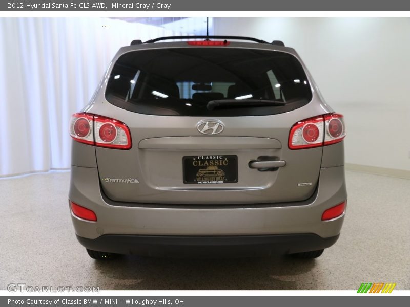 Mineral Gray / Gray 2012 Hyundai Santa Fe GLS AWD