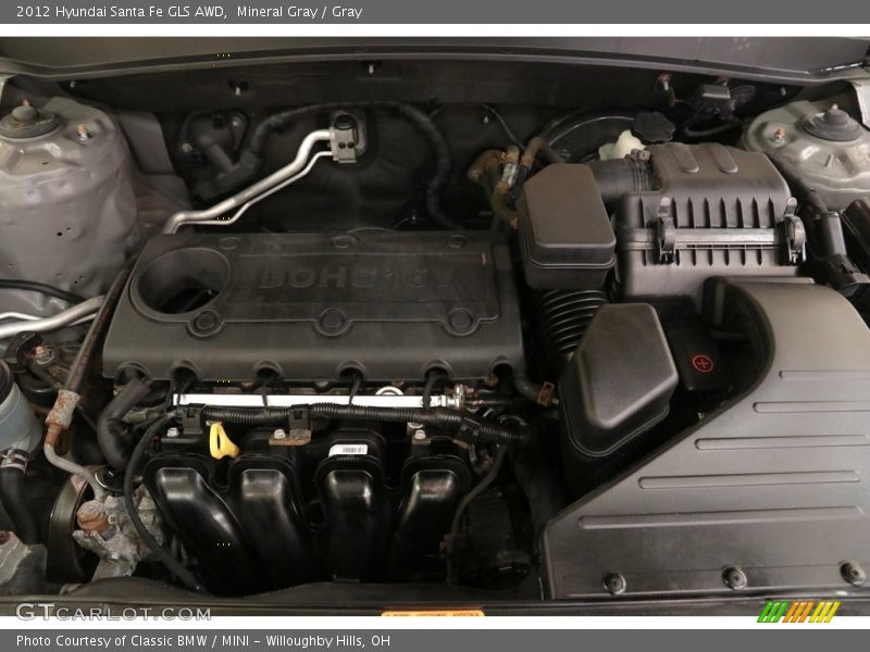 Mineral Gray / Gray 2012 Hyundai Santa Fe GLS AWD